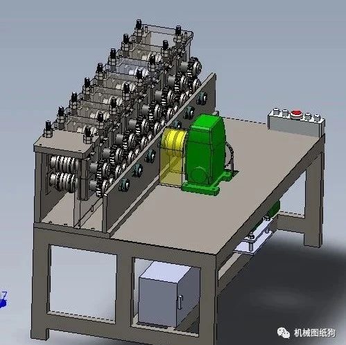 【工程机械】滚压校直机3D数模图纸 Solidworks设计