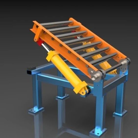 【工程机械】滚筒输送机演示结构3D图纸 Solidworks设计