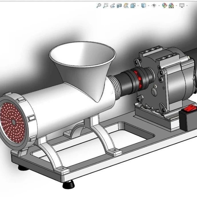 【非标数模】绞肉机香肠机3D数模图纸 Solidworks设计 附STEP