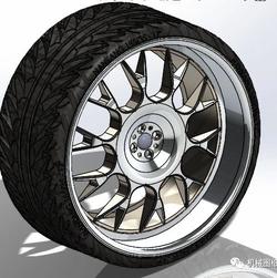 【工程机械】roda-binno轮毂轮胎3D图纸 Solidworks设计