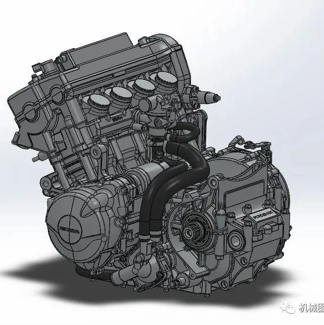 【发动机电机】Honda CBR600 F4i发动机3D数模图纸 附STEP