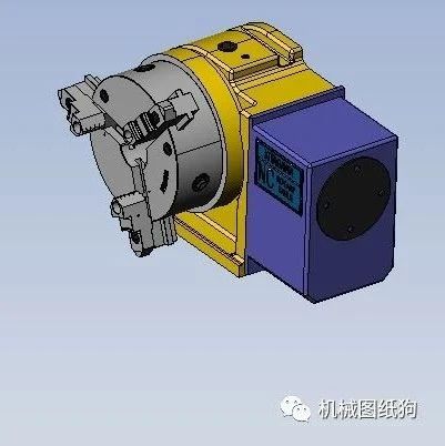 【工程机械】数控旋转机床卡盘第四轴3D数模图纸 x_t格式