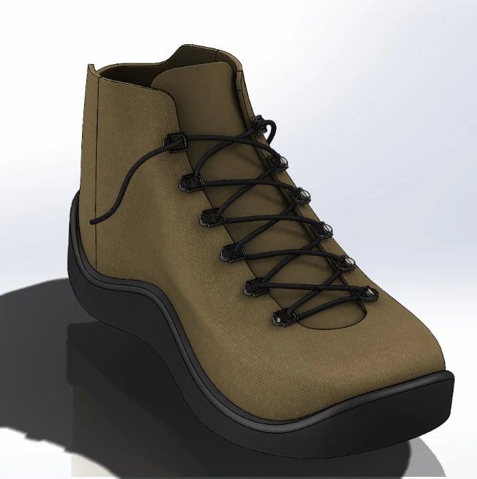【生活艺术】Boot皮靴子鞋模型3D图纸 Solidworks设计 附STEP格式