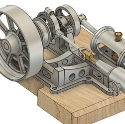 【发动机电机】Scrapbox Mill蒸汽引擎模型3D图纸 f3d STEP格式