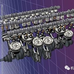 【发动机电机】AlDorado V12发动机曲柄活塞结构3D图纸 STP格式
