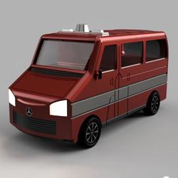【汽车轿车】Sprinter Van大型厢式货车简易模型3D图纸 STEP IGS格式