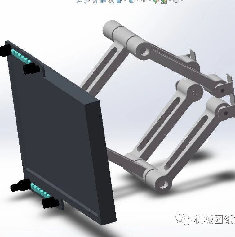 【工程机械】面板支架显示屏支架3D图纸 STEP格式