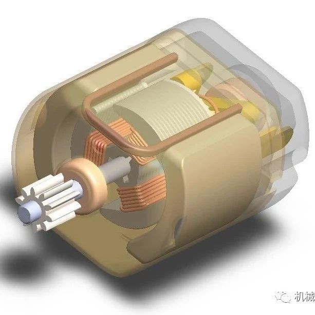 【发动机电机】DC Motor小直流电动机模型3D图纸 Solidworks设计