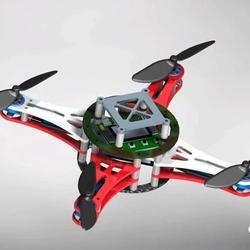 【飞行模型】quadcopter-drone四旋翼无人机简易框架3D图纸 CATIA设计