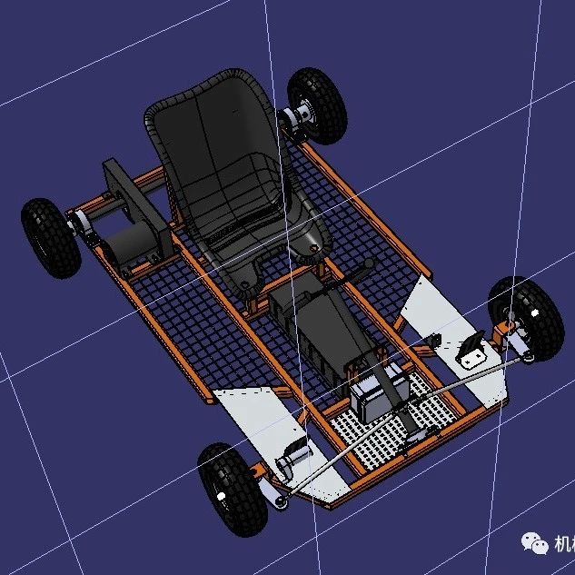 【卡丁赛车】1300w 48v卡丁车模型3D图纸 IGS格式