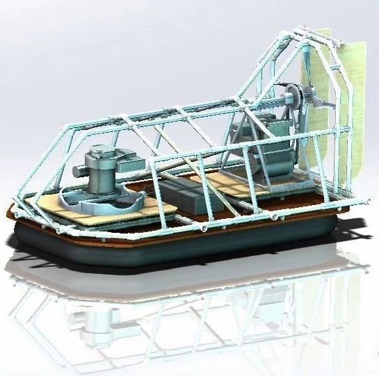 【海洋船舶】HATV气垫船结构模型3D图纸 Solidworks2020设计