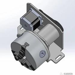 【工程机械】4-eixo CNC雕刻机三爪卡盘3D图纸  附STEP IGS