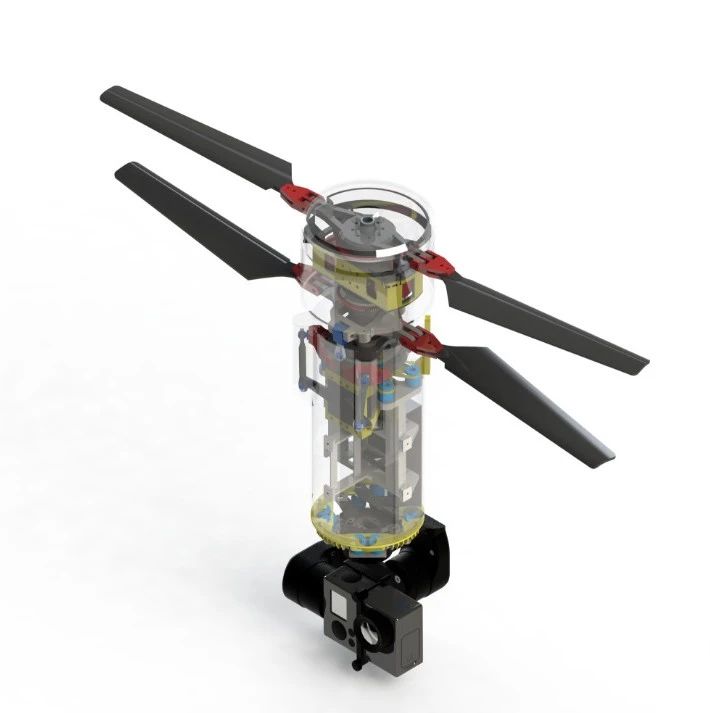【飞行模型】Tdrone开源同轴无人机3D图纸 STEP格式 附源代码