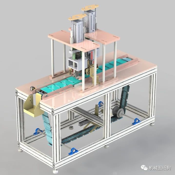 【非标数模】老外的口罩机耳带剪切焊接数模3D图纸 Solidworks设计