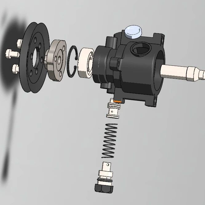 【泵缸阀杆】hydraulic-pump液压泵爆炸图模型3D图纸 Solidworks设计