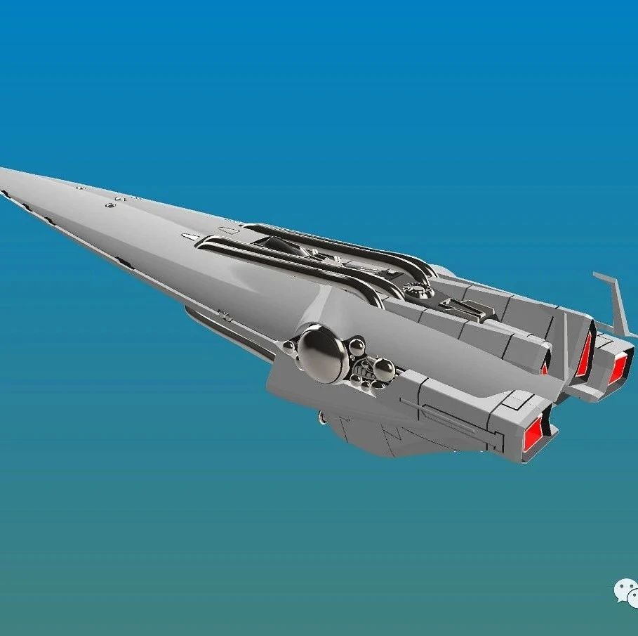 【飞行模型】银河英雄传说宇宙飞船造型3D图纸 x_t step格式