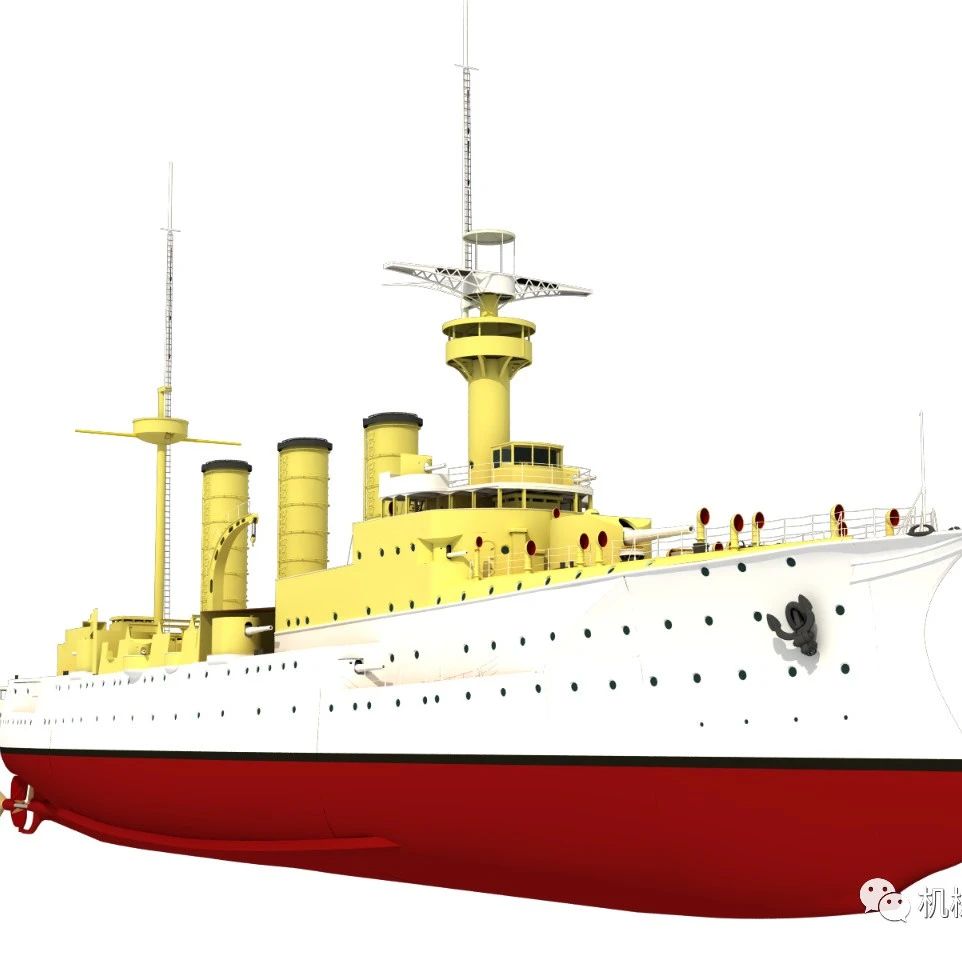 【海洋船舶】莱比锡号轻巡洋舰模型3D图纸 RHINO设计 附STP