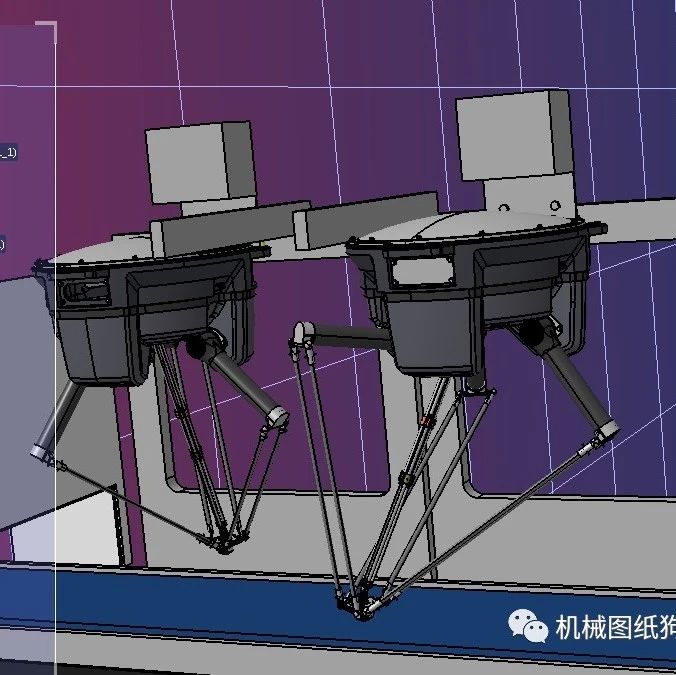 【工程机械】三角机器人分拣线模型3D图纸 STP IGS格式
