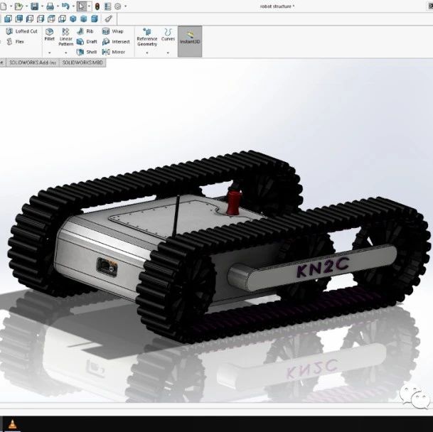 【机器人】robot structure履带机器人车底盘3D图纸 Solidworks设计
