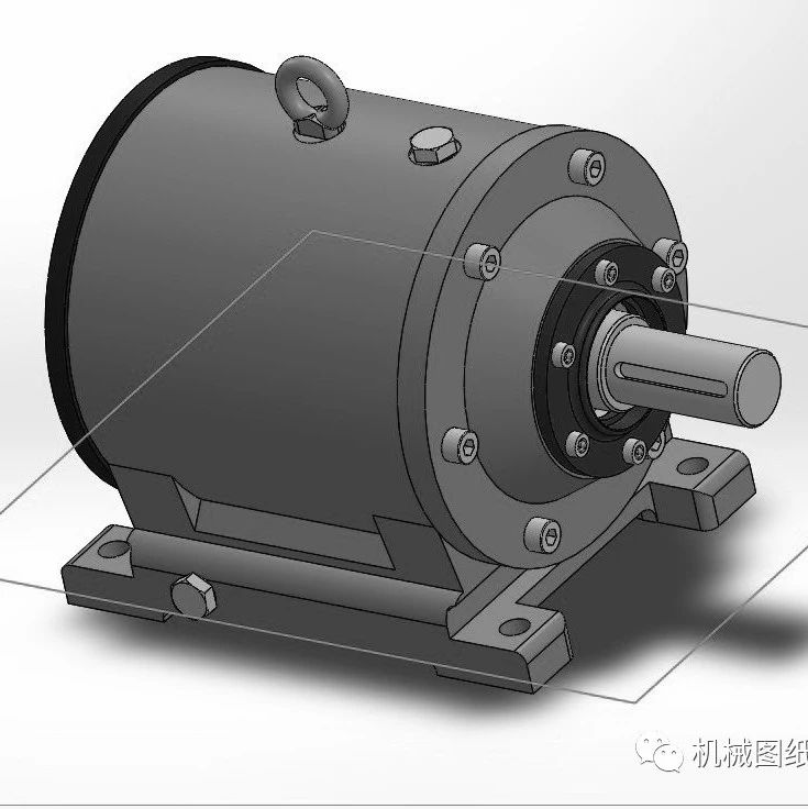 【差减变速器】moto-reducteur电机减速器3D图纸 Solidworks 附工程图