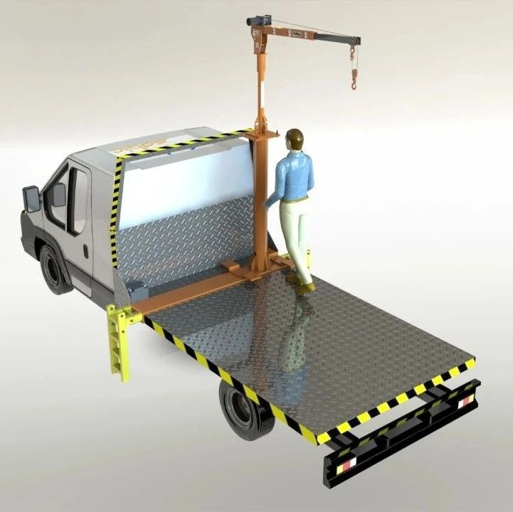 【工程机械】domocad3d维修拖车起重工程车3D图纸 IGS格式