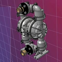 【泵缸阀杆】WILDEN P8气动隔膜泵模型3D图纸 STEP格式