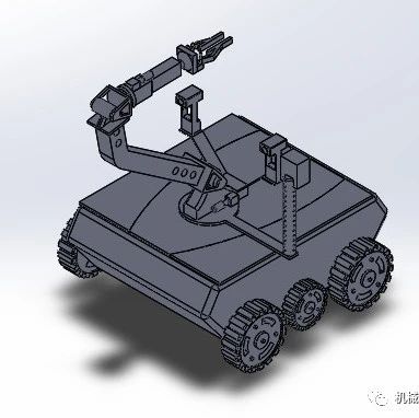 【机器人】ROV简易机械手小车造型3D图纸 Solidworks设计