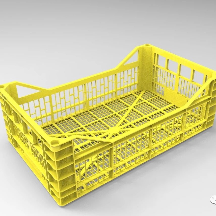 【工程机械】cageot镂空物料框配货框3D图纸 Solidworks设计