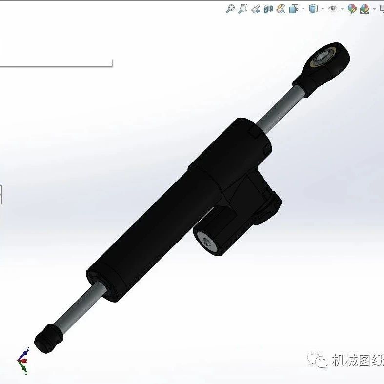 【工程机械】mt09转向减震阻尼器3D图纸 Solidworks设计 附STEP