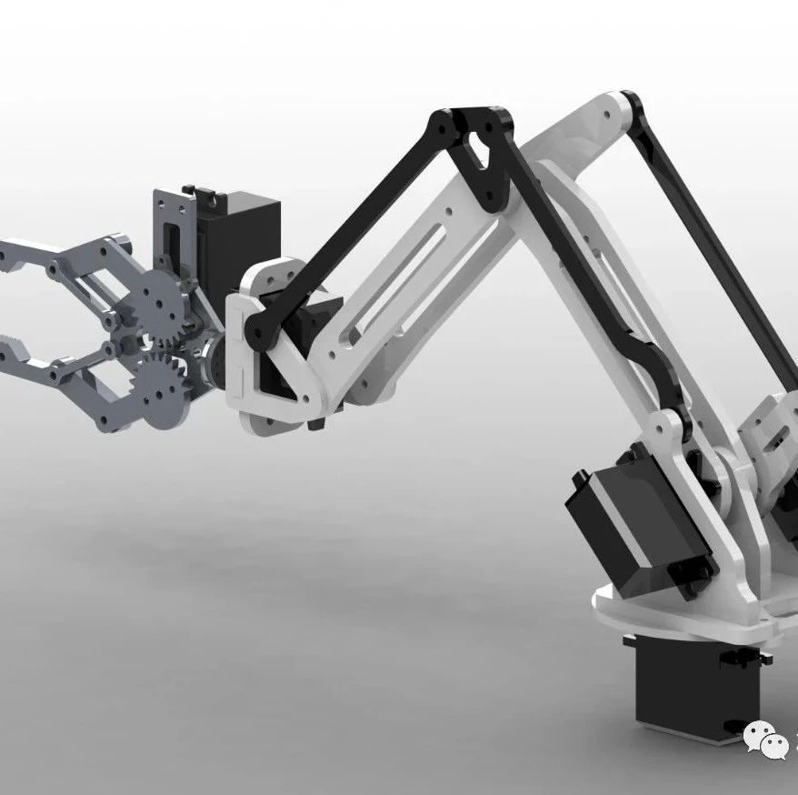 【机器人】四自由度组件式机器人手臂3D图纸 STP x_b格式