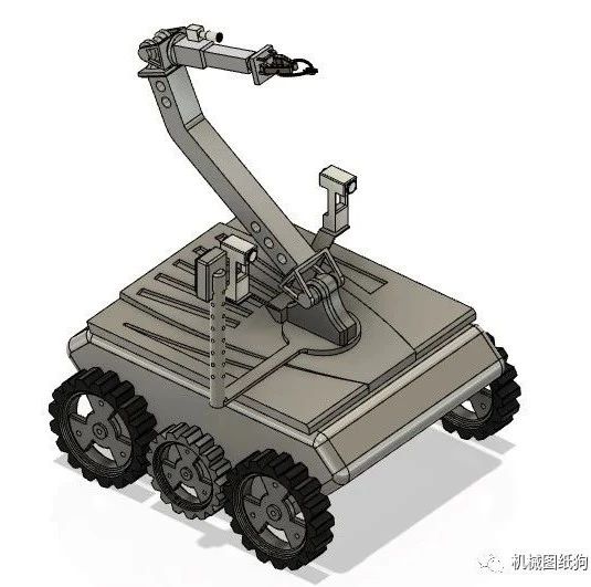 【机器人】ROV Agraj机械臂小车3D图纸 IGES格式