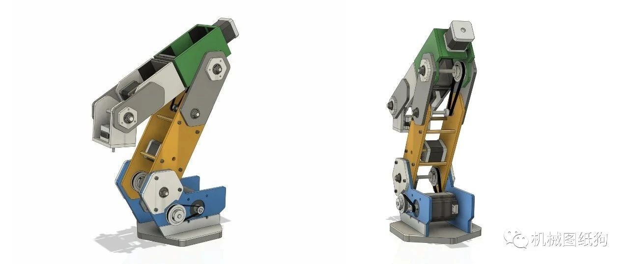 【机器人】DIY 6dof简易机器人机械臂3D图纸 INVENTOR设计 附STEP