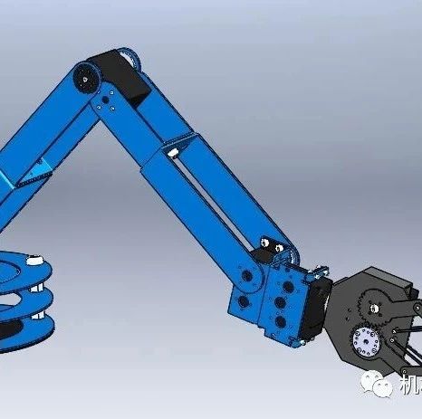 【机器人】arm-robot简易四轴机械手3D图纸 Solidworks2019设计 附x_t