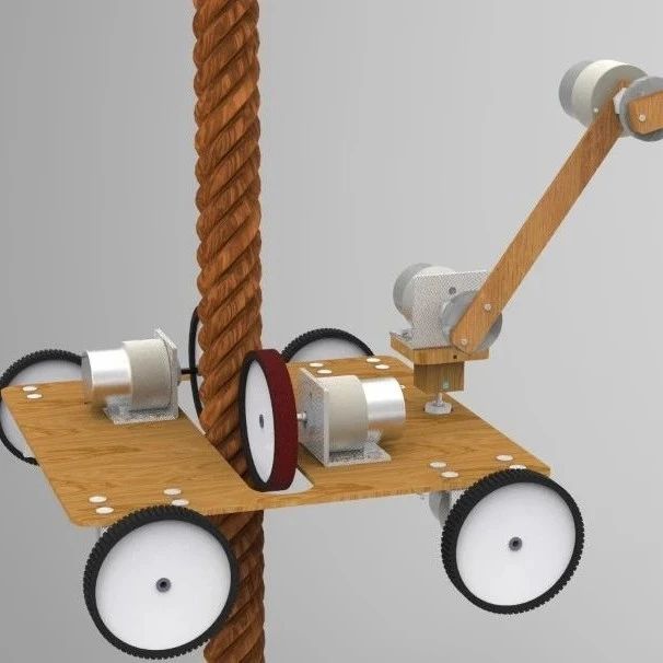 【机器人】绳索升降小车爬绳机器人3D图纸 STEP格式