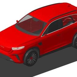 【汽车轿车】TOGG SUV轿车造型3D图纸 CATIA设计 附STP格式