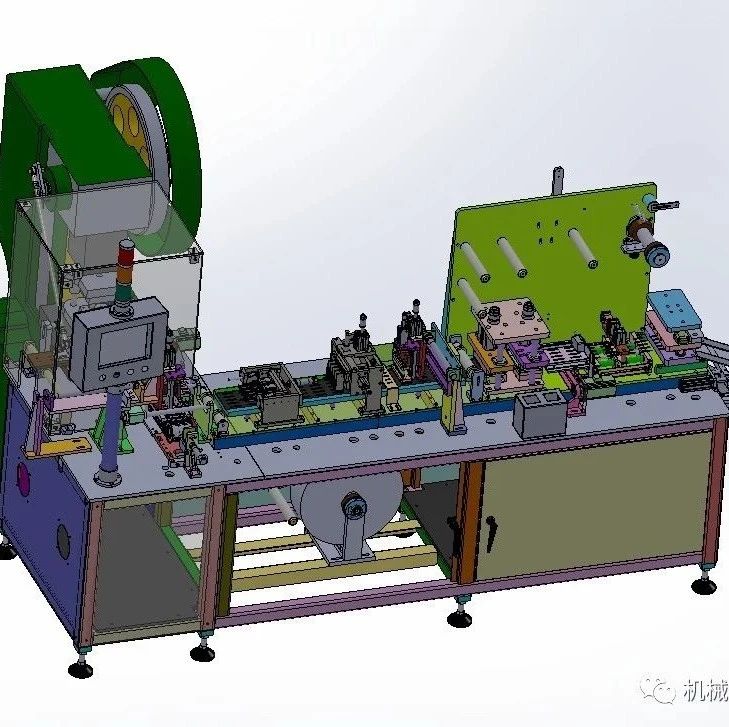 【非标数模】冲片刀自动化包装机3D图纸 Solidworks设计