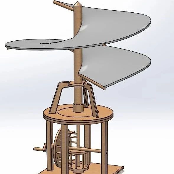 【工程机械】达芬奇设计的飞行器模型3D图纸 Solidworks设计