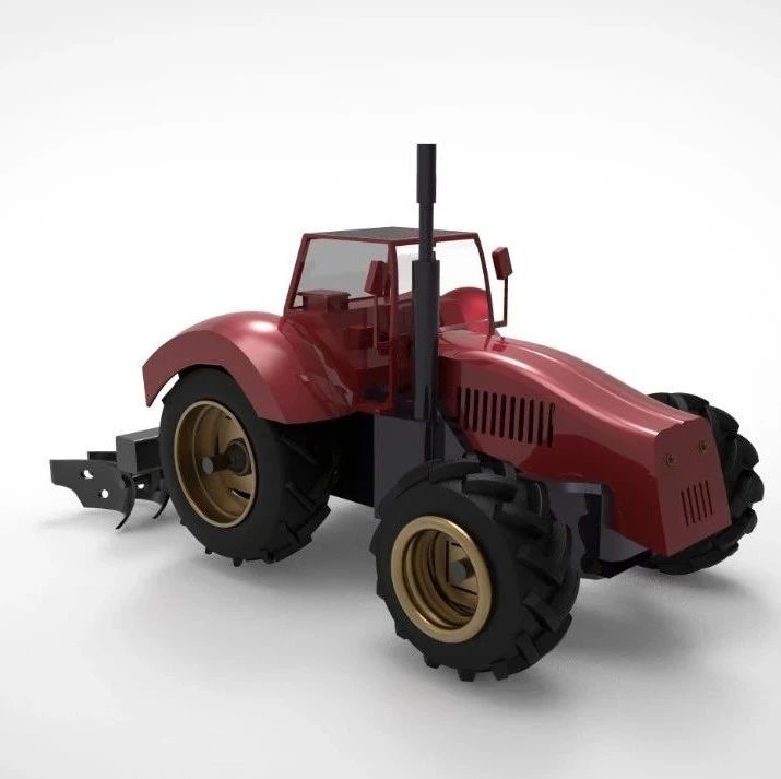 【农业机械】tractor 114拖拉机简易模型3D图纸 CATIA设计