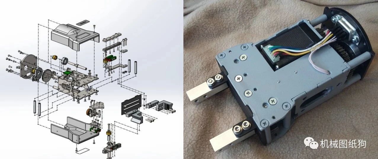 【机器人】适于多种机器人的末端夹持机械爪3D图纸 Solidworks设计 附工程图