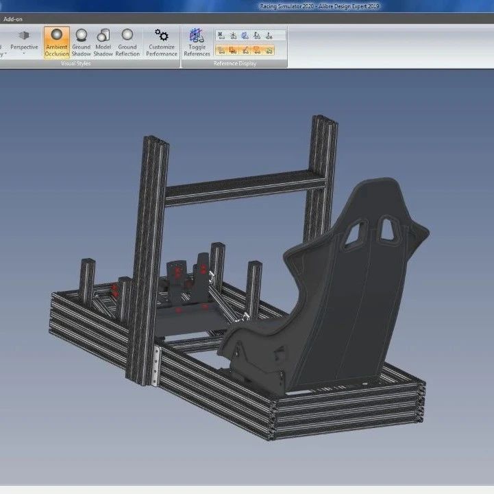 【工程机械】学车练习座椅模型3D图纸 STP格式