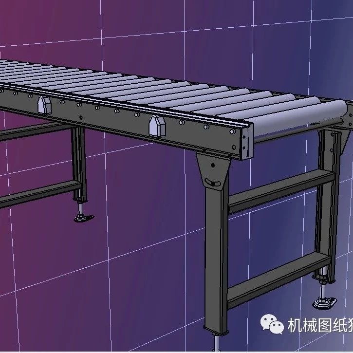 【工程机械】电动滚筒驱动输送机结构3D图纸 CATIA设计