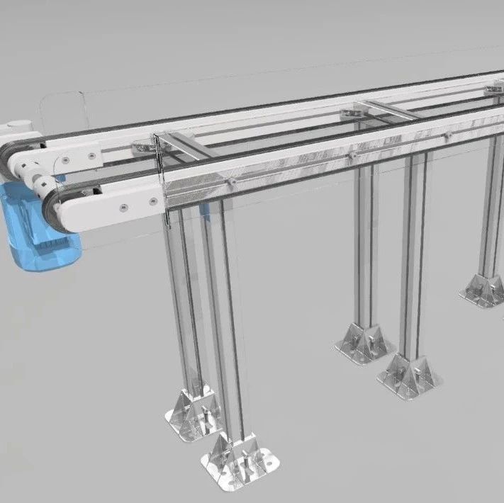 【工程机械】2500x700x300链式输送机3D图纸 IGS 