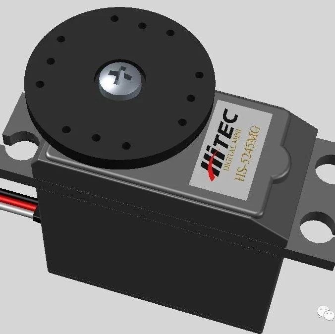 【发动机电机】hitec 5245mg舵机外形模型3D图纸 Solidworks设计