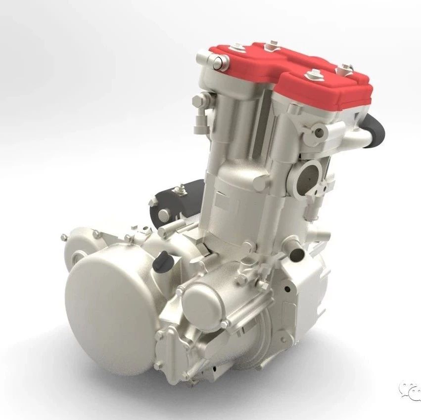 【发动机电机】Husqvarna SM 630摩托车发动机模型3D图纸 STEP格式