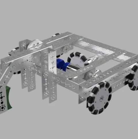 【机器人】Mr Grabby 2019全向轮机器人车底盘3D图纸 Fusion 360设计 