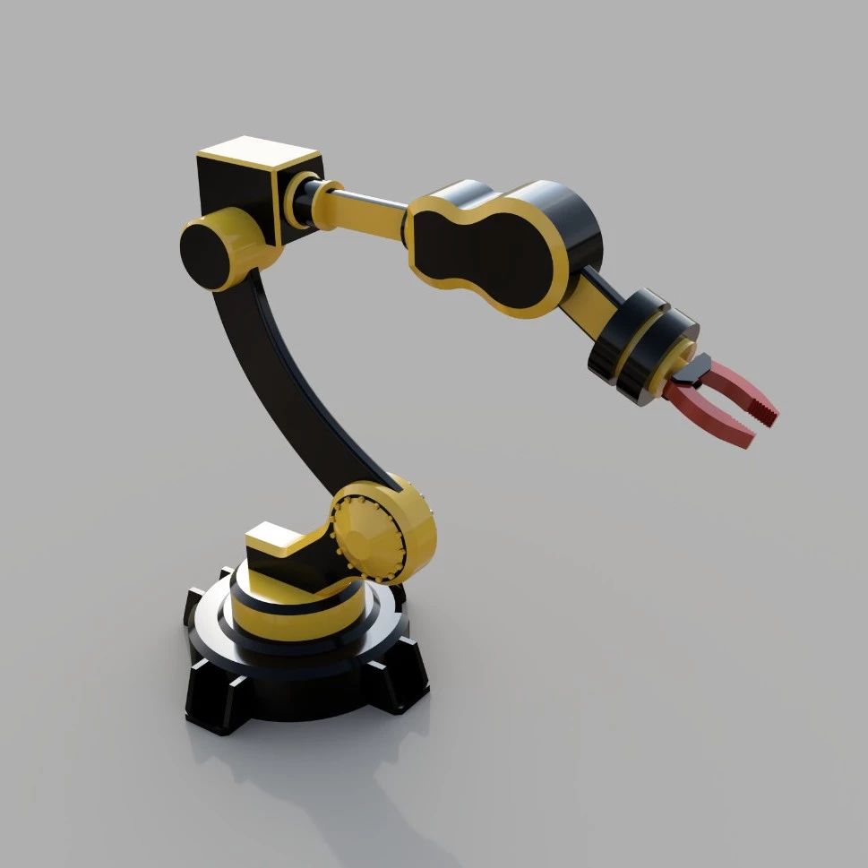 【机器人】简易6轴机器人造型3D图纸 Fusion 360设计