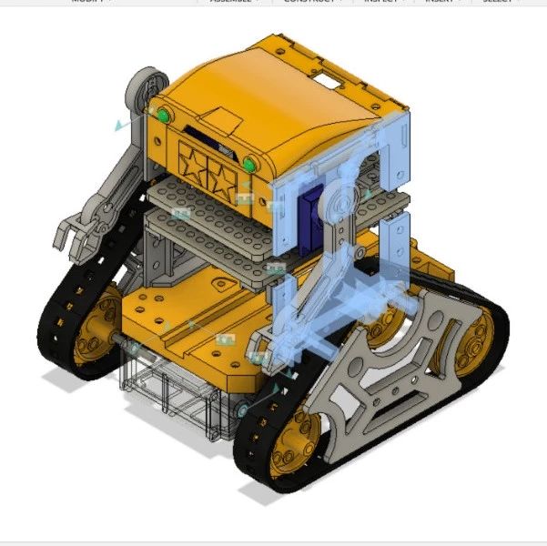【机器人】tamiya cam program三角履带机器人3D图纸 STEP格式