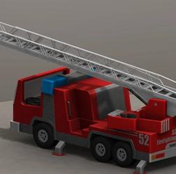 【工程机械】云梯消防车玩具模型3D图纸 Solidworks设计 附STEP