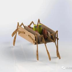 【精巧机构】Kinematic Walker多足爬行小玩具模型3D图纸 Solidworks设计