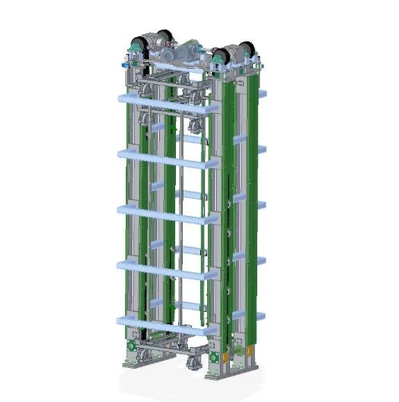 【工程机械】wagon装车升运器升降机3D数模图纸 STP格式